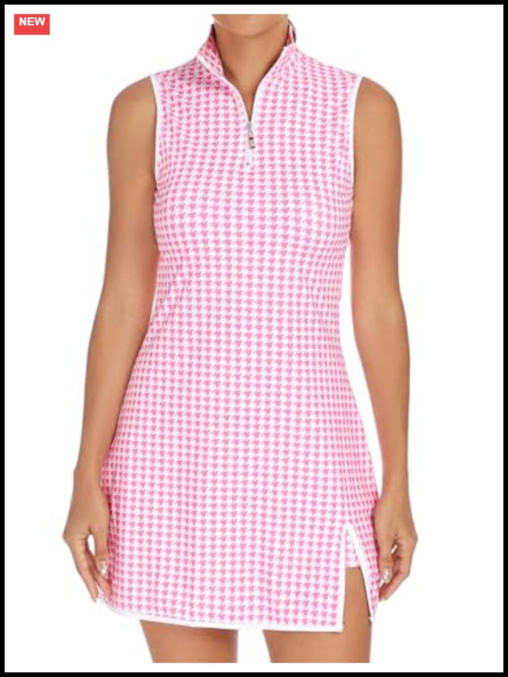 Womens Tennis Dress Sleeveless Golf Dress with Shorts Zip Up Workout Athletic